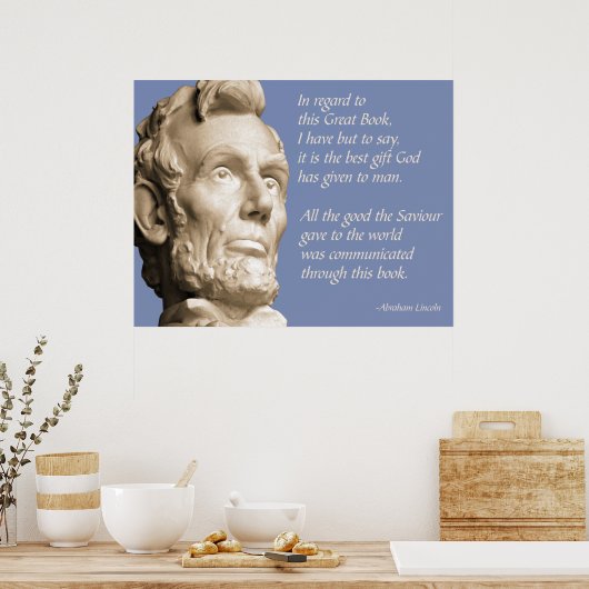 Lincoln Bible Quote Poster (Keuken)