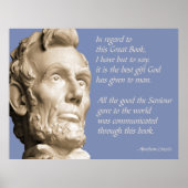 Lincoln Bible Quote Poster (Voorkant)
