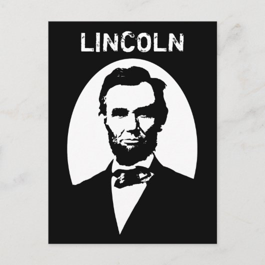 Lincoln Black en White Briefkaart (Voorkant)