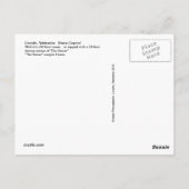 Lincoln, briefkaart van het Amerikaanse staatskapi (Achterkant)