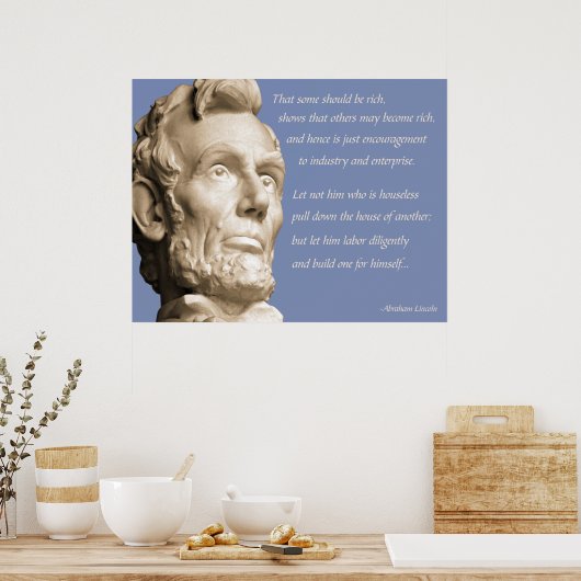 Lincoln Capitalism Quote Poster (Keuken)