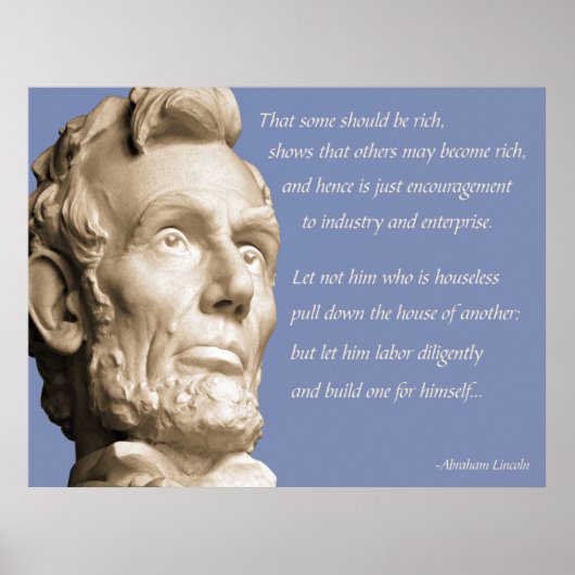 Lincoln Capitalism Quote Poster (Voorkant)