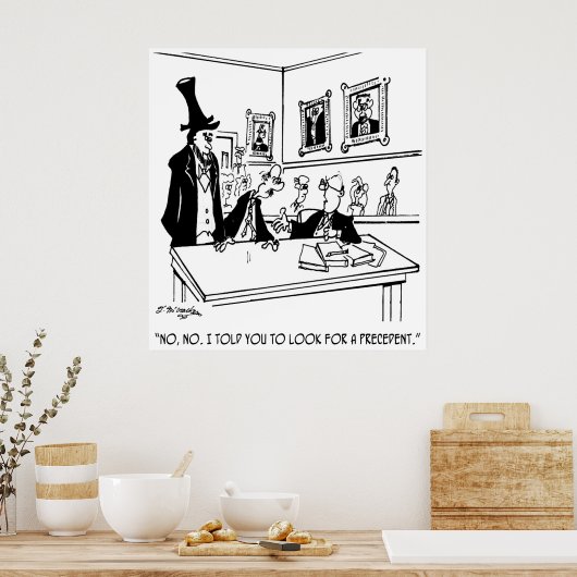 Lincoln Cartoon 5488 Poster (Keuken)