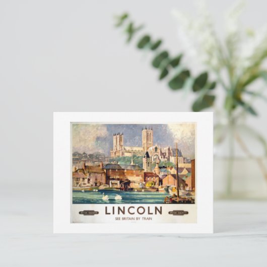  Lincoln Cathedral - Britse spoorwegen Briefkaart (Staand voorkant)