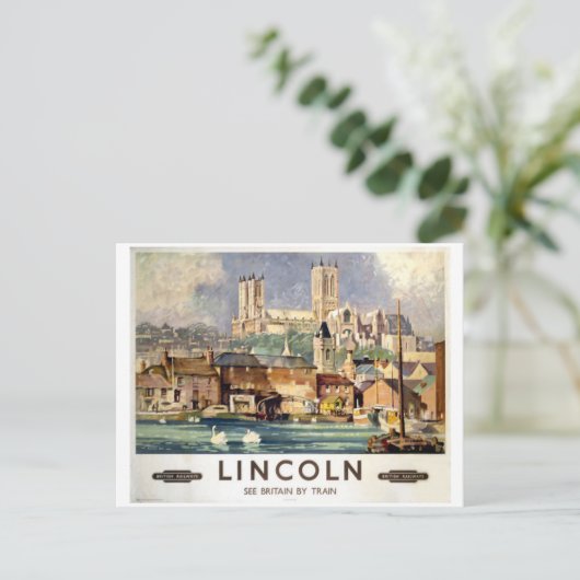  Lincoln Cathedral - Britse spoorwegen Briefkaart (Staand voorkant)
