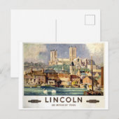  Lincoln Cathedral - Britse spoorwegen Briefkaart (Voorkant / Achterkant)