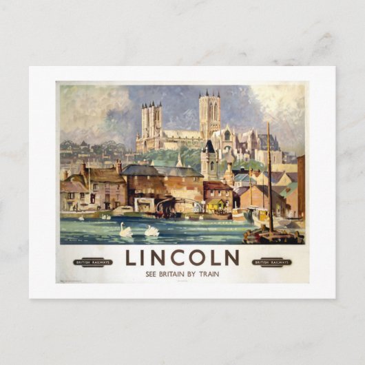  Lincoln Cathedral - Britse spoorwegen Briefkaart (Voorkant)