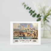  Lincoln Cathedral - Britse spoorwegen Briefkaart (Staand voorkant)