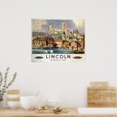  Lincoln Cathedral - Britse spoorwegen Poster (Keuken)