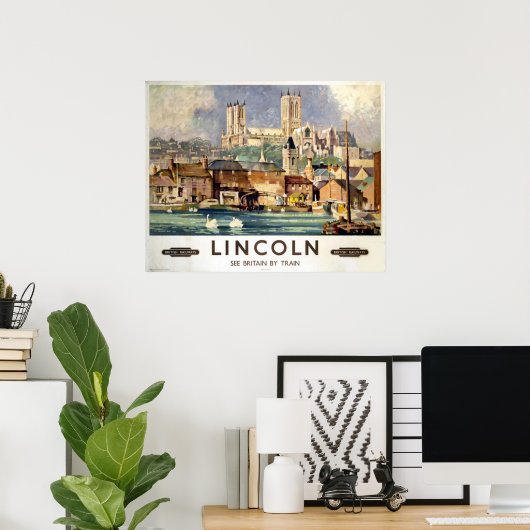  Lincoln Cathedral - Britse spoorwegen Poster (Thuiskantoor)