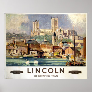 Lincoln Cathedral - Britse spoorwegen Poster