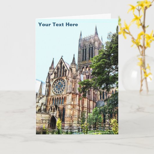 Lincoln Cathedral Kaart (Gele Bloem)