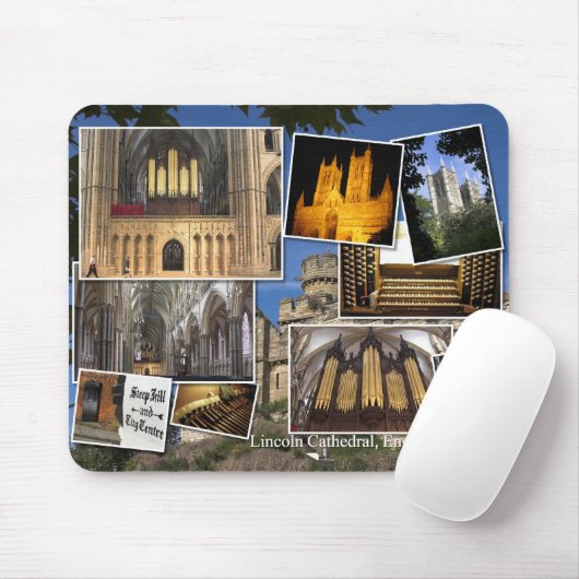 Lincoln Cathedral Pipe Organ mousepad Muismat (Met muis)