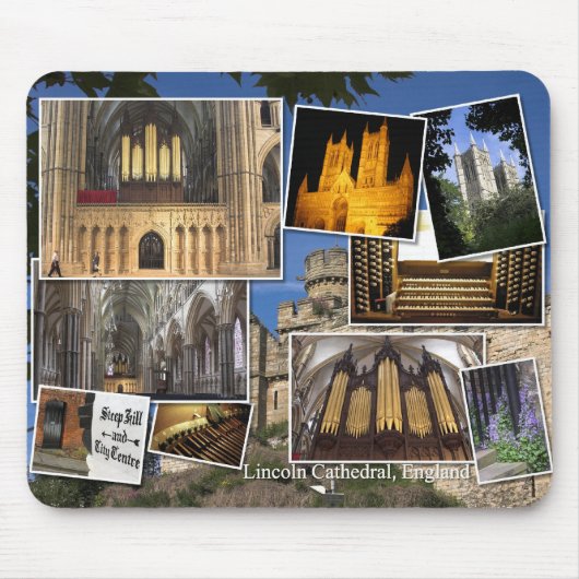 Lincoln Cathedral Pipe Organ mousepad Muismat (Voorkant)