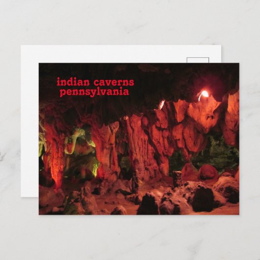 lincoln caverns, pennsylvania briefkaart (Voorkant / Achterkant)