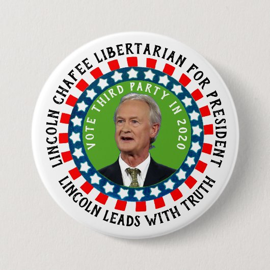 Lincoln Chafee voor President 2020 Ronde Button 7,6 Cm (Voorkant)