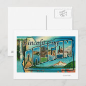Lincoln City, Oregon - Grote lettertjes Briefkaart (Voorkant / Achterkant)