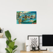 Lincoln City, Oregon - Grote lettertjes Poster (Thuiskantoor)
