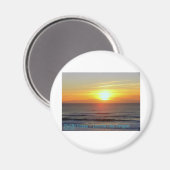 Lincoln City, Oregon - Zonsondergang Magneet (Voorkant / Achterkant)