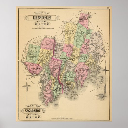 Lincoln Co., Sagadahoc Co. Poster (Voorkant)