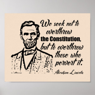 Lincoln Constitutionele Citaat Poster