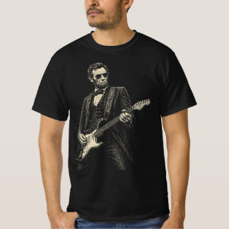 Lincoln Coole Gitarist Vintage Gravure T-shirt