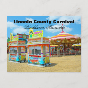 Lincoln County Carnival - Brookhaven, Mississippi Briefkaart