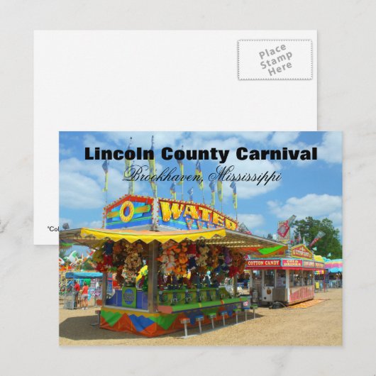 Lincoln County Carnival - Brookhaven, Mississippi Briefkaart (Voorkant / Achterkant)