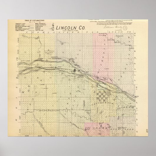 Lincoln County, Nebraska Poster (Voorkant)