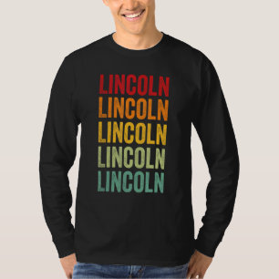 Lincoln County Oregon Regenboog Tekst Ontwerp T-shirt