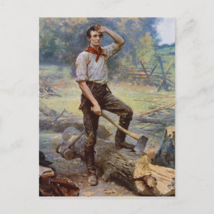Lincoln de Rail Splitter door Jean L. Gerome Ferri Briefkaart