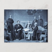 Lincoln die de emancipatieproclamatie leest