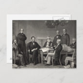 Lincoln die de emancipatieproclamatie leest briefkaart (Voorkant / Achterkant)