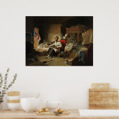 Lincoln die de emancipatieproclamatie schrijft poster (Keuken)