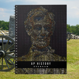 Lincoln Digital Art Custom terug naar school Notitieboek