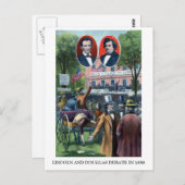 Lincoln-Douglas Debat van 1858 Briefkaart (Voorkant / Achterkant)