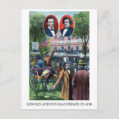 Lincoln-Douglas Debat van 1858 Briefkaart (Voorkant)