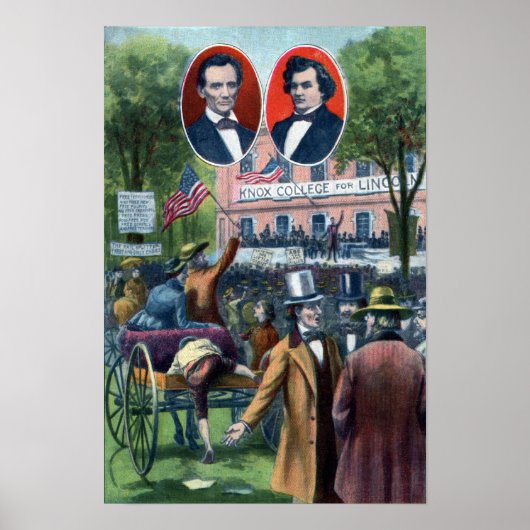 Lincoln-Douglas Debat van 1858 Poster (Voorkant)