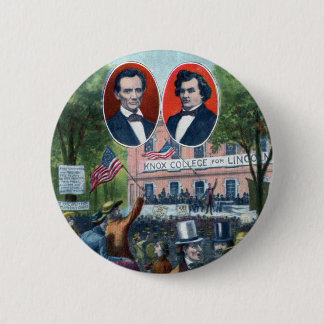 Lincoln-Douglas Debat van 1858 Ronde Button 5,7 Cm