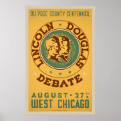 Lincoln Douglas Debate WPA-Poster Poster (Voorkant)