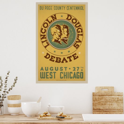 Lincoln Douglas Debate WPA-Poster Poster (Keuken)