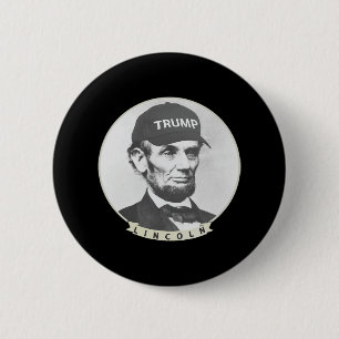 Lincoln draagt Trump-Pet - Funny Abe Merica Abrah Ronde Button 5,7 Cm