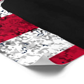 Lincoln en de Amerikaanse vlag Poster (Hoek)