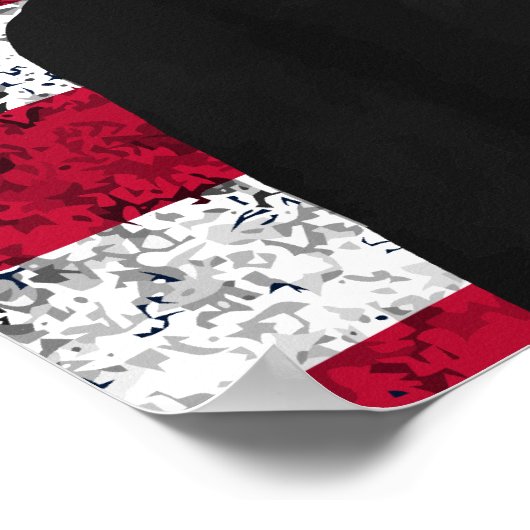 Lincoln en de Amerikaanse vlag Poster (Hoek)