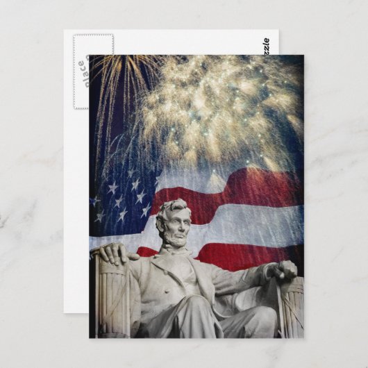 Lincoln en Fireworks Briefkaart (Voorkant / Achterkant)