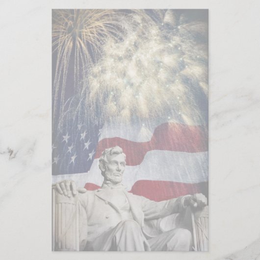 Lincoln en Fireworks Briefpapier (Voorkant)