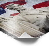 Lincoln en Fireworks Foto Afdruk (Hoek)