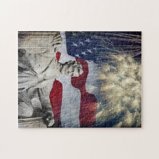 Lincoln en Fireworks Legpuzzel (Horizontaal)