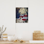 Lincoln en Fireworks Poster (Keuken)