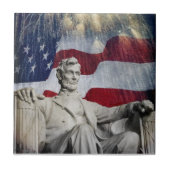 Lincoln en Fireworks Tegeltje (Voorkant)